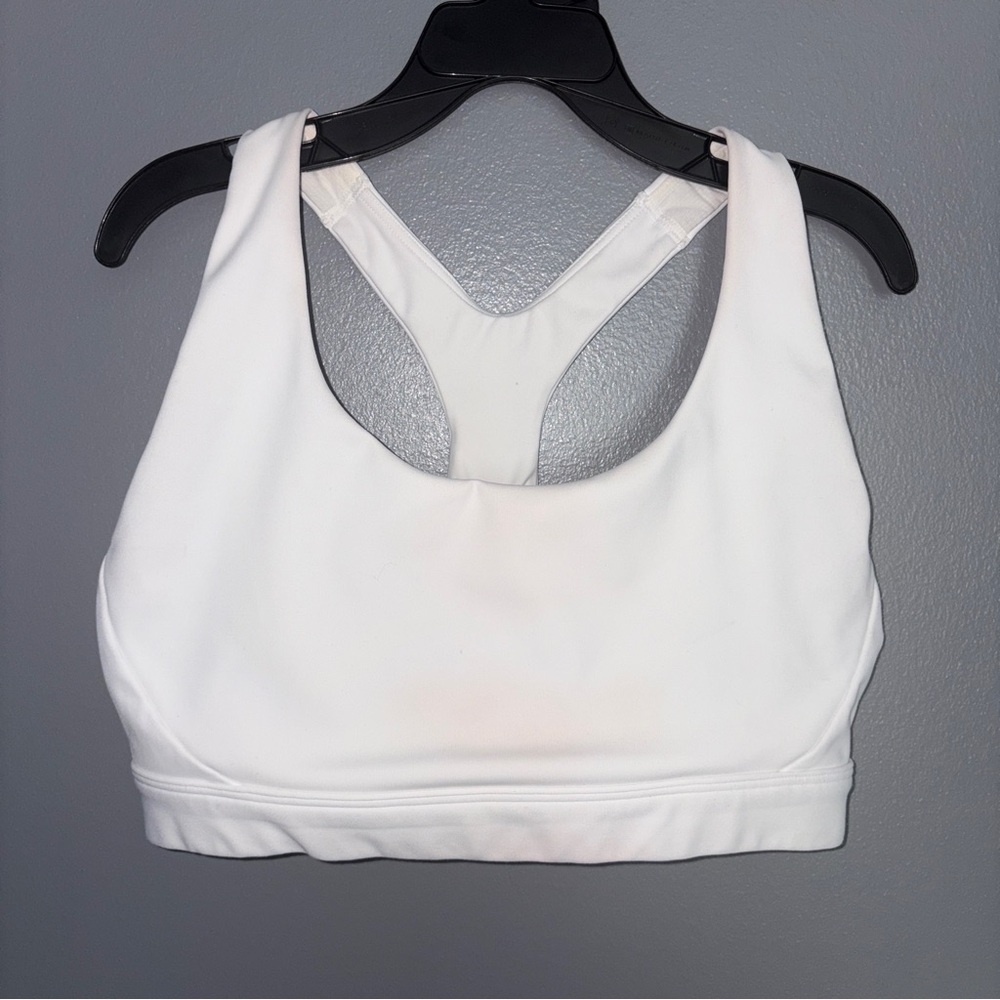 Athleta Ultimate Supersonic Racerback Pullover Sports Bra Womens XS White